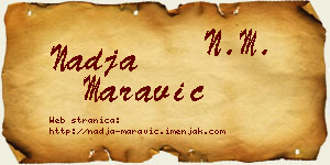 Nadja Maravić vizit kartica